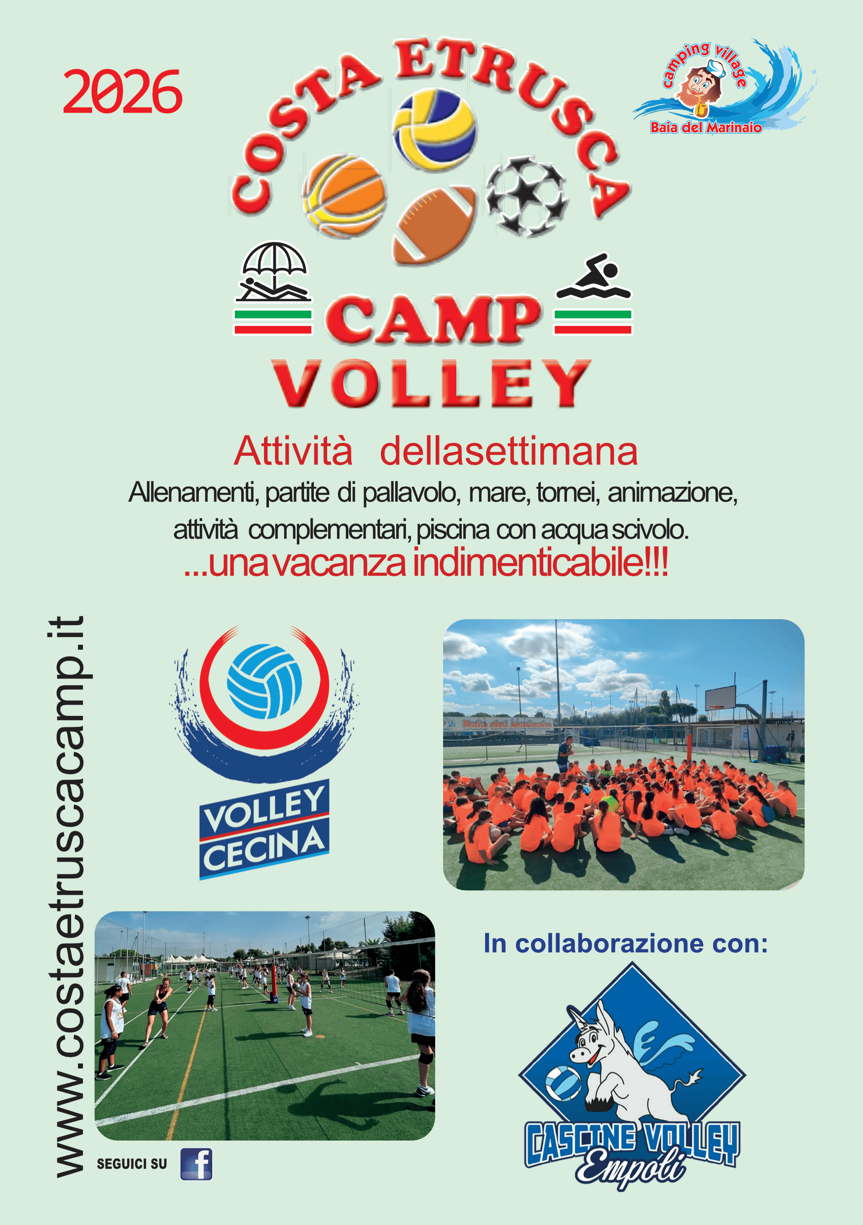 BOZZA VOLANTINI - VOLLEY CASCINE CAMP COSTA ESTRUSCA 2026